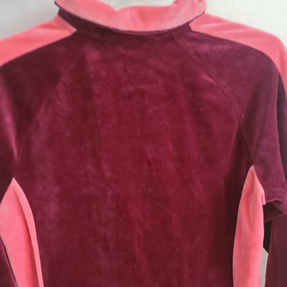 b. r. b Be Right Back Women's Velvet Colorblock Zipup Scortland Sweatshirt Sz XL - Picture 9 of 9